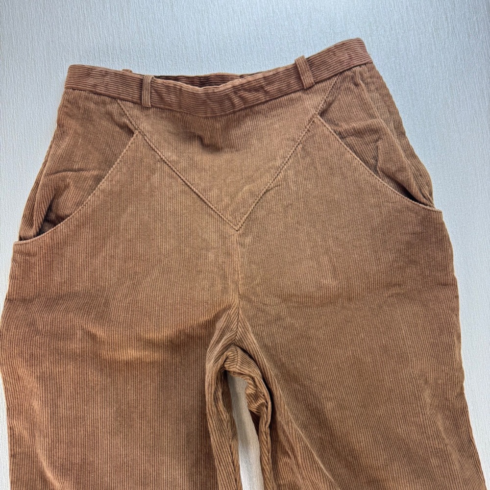 Vintage N'est Ce Pas Brown Corduroy High Waist Western Yoke Pants 9/10 Rare 70s - Picture 6 of 10